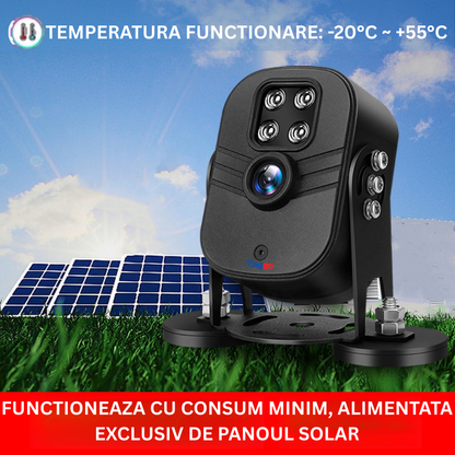 Camera Auto de Supraveghere Video 4G cu Panou Solar si Consum Redus de Energie, Control din Aplicatie, Interfon Bidirectional - Taggo.ro