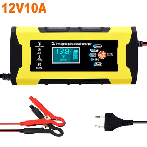 Redresor Baterie 12V/10A cu Incarcator Digital si Display Automat Inteligent Pentru Masina Si Motocicleta