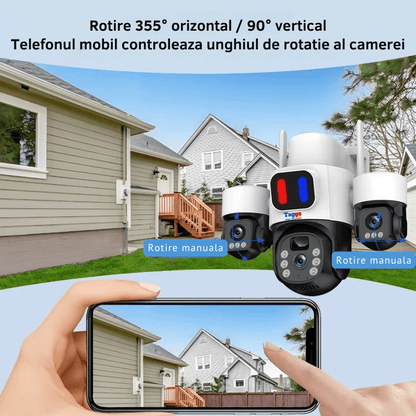 Camera Solara 4G 12MP cu 3 Lentile, Panou Solar si Detectare AI