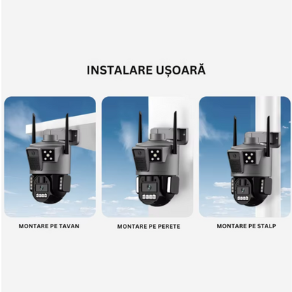 Camera de Supraveghere WIFI, Viziune Nocturna, Rezistenta La Apa IP 66, Control din aplicatie