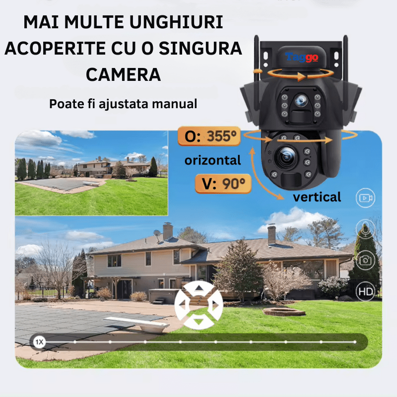 Camera Solara WiFi 3K 6MP cu Zoom Optic 20X si Baterie 20000mAh