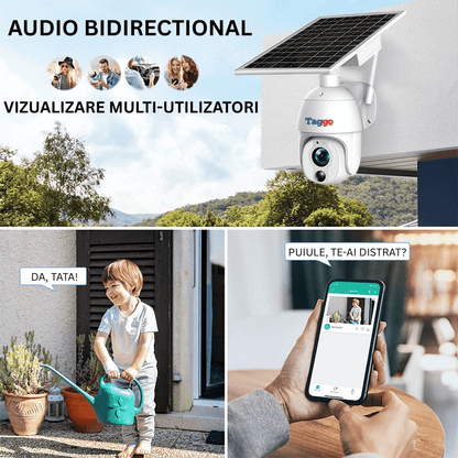 Camera Solara 4G 8MP cu Zoom Optic 20X, Panou 9W si Detectare AI