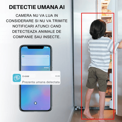 Mini cameră de supraveghere WIFI Taggo cu detectare umană PIR, viziune nocturnă și acumulator de 2000mAh, pentru securitate.