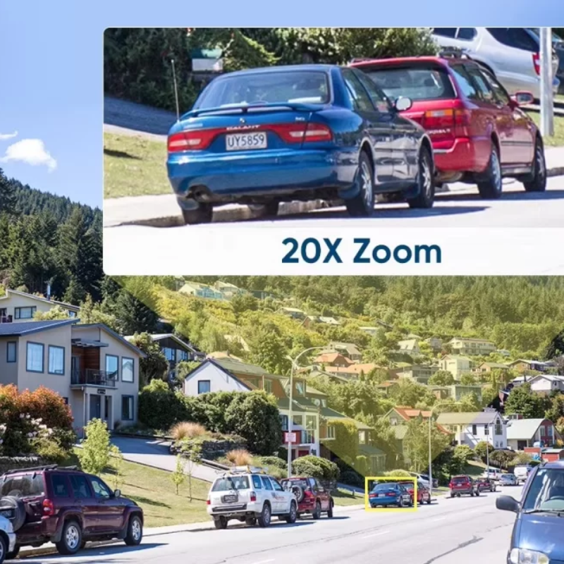Camera Solara WiFi 8MP cu Zoom Optic 20X, Panou 20W si Detectare PIR