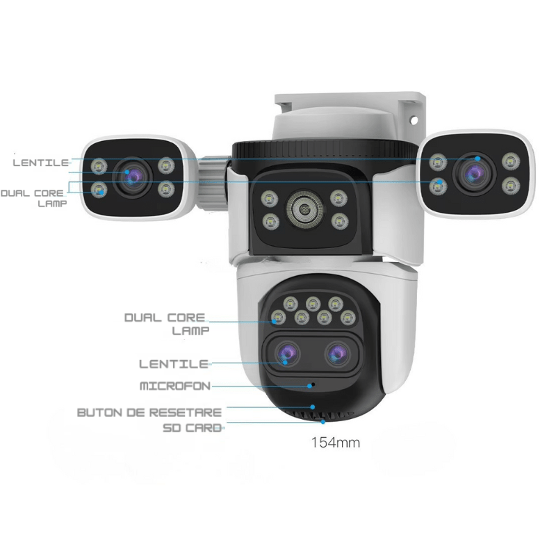 Camera Solara 4G 16MP cu 2 Lentile, Zoom Optic 10× si Urmarire AI