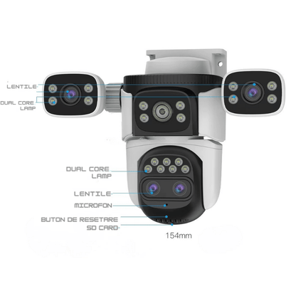 Camera Solara 4G 16MP cu 2 Lentile, Zoom Optic 10× si Urmarire AI