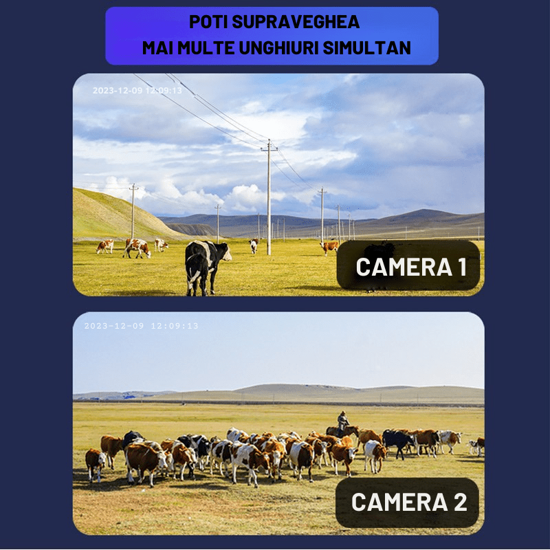Camera Solara 4G Wistino 8MP Dual Lens cu Pan-Tilt 360 grade si Detectare AI