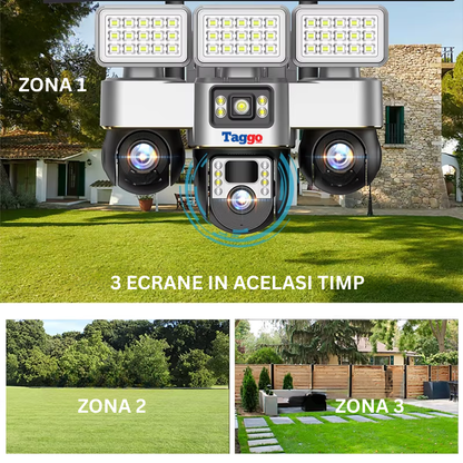 Camera de Supraveghere cu Panou Solar, Conexiune 4G, 12MP, Detectie miscare, Vedere pe Timp de Noapte, Urmarire Miscare Umana, Rezistent la Apa/Intemperi, Comunicare Bidirectionala