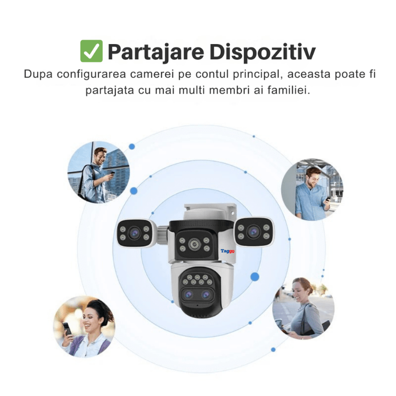 Camera Crocodil 12MP WiFi – Zoom 10X, Vedere Nocturna Color, Urmarire Automată