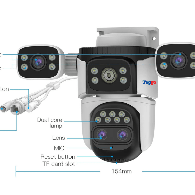 Camera Crocodil 12MP WiFi – Zoom 10X, Vedere Nocturna Color, Urmarire Automată