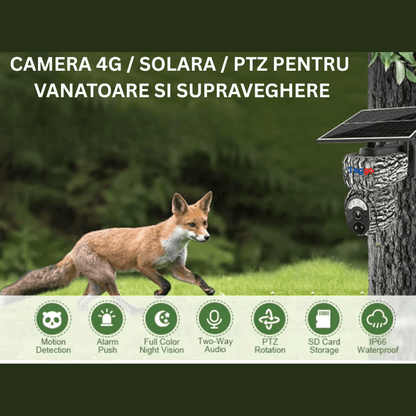 Camera Solara 4G 4MP cu GPS, Tracking Uman si Baterie 8000mAh