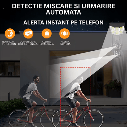 Lampa Stradala cu Camera 4G si Incarcare Solara, 8MP,Urmarire Automata si Comunicare Bidirectionala