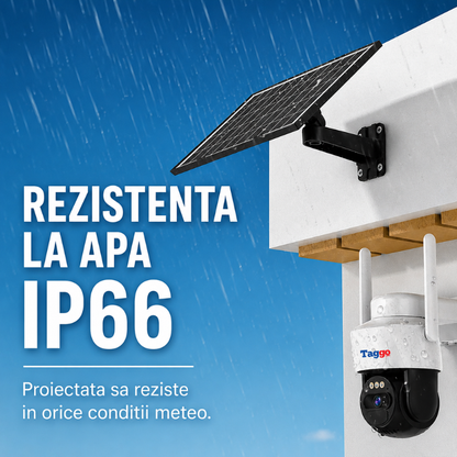 Camera de Supraveghere Solara WiFi 5MP cu Panou 6.5W, Monitorizare Fara Cabluri