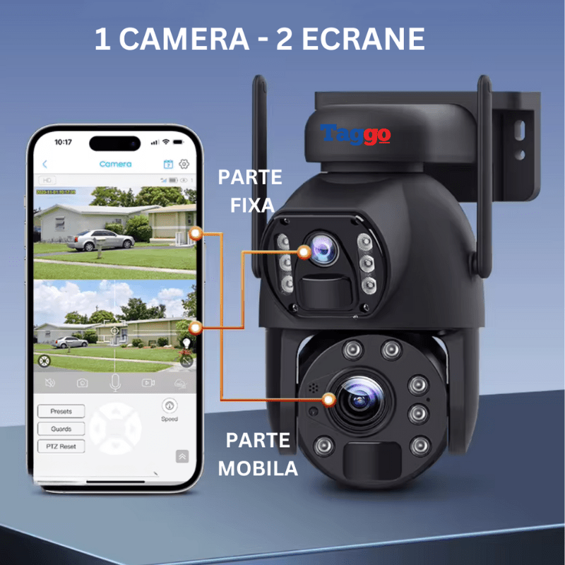 Camera Solara WiFi 3K 6MP cu Zoom Optic 20X si Baterie 20000mAh