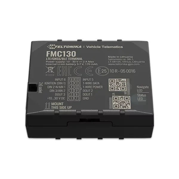 GPS Tracker Auto Profesional Teltonika FMC130 - Localizare 4G LTE, Bluetooth, Baterie Internă 170 mAh,  eSIM global inclus