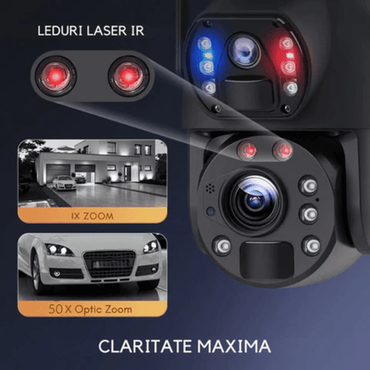 Camera Solara WiFi 3K 6MP cu Zoom Optic 20X si Baterie 20000mAh