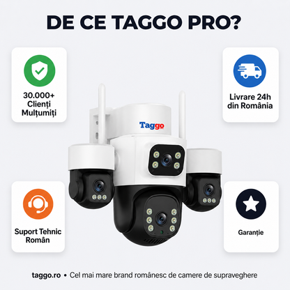 Cameră Supraveghere 4G eSIM TAGGO Pro Q50 16MP