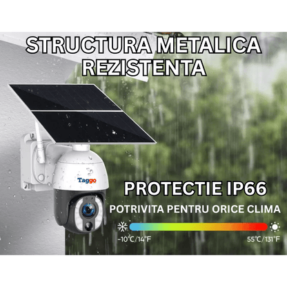 Camera Solara 4G 8MP cu Zoom Optic 20X, Panou 20W si Detectare PIR