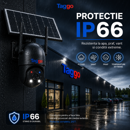 Camera WiFi Solara 4K 8MP cu Detectie AI Persoane, Inregistrare 24/7 AOV, Vedere Color Nocturna, IP66