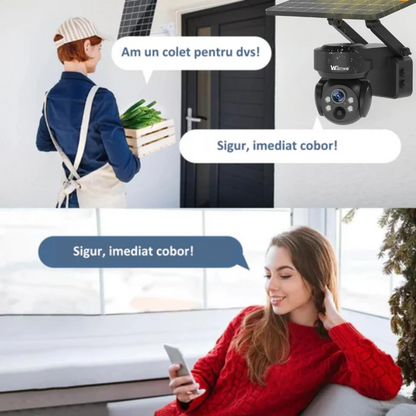 Camera de Supraveghere Solara WIFI 5MP, Panou Solar, Control din Aplicatie, Rezistenta la apa