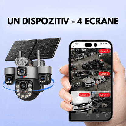 Camere Supraveghere, Panou Solar Dublu, 4K, 4G ZOOM OPTIC 99X,Vedere Full Color, Inregistarare  AOV