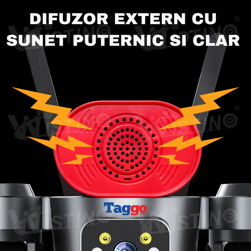 Camera de Supraveghere 4 Lentile, 16MP, Dublu Panou Solar, Conexiune 4G, Control din Aplicatie, Viziune Colora si IR, Comunicare Bidirectionala, Protectie IP66