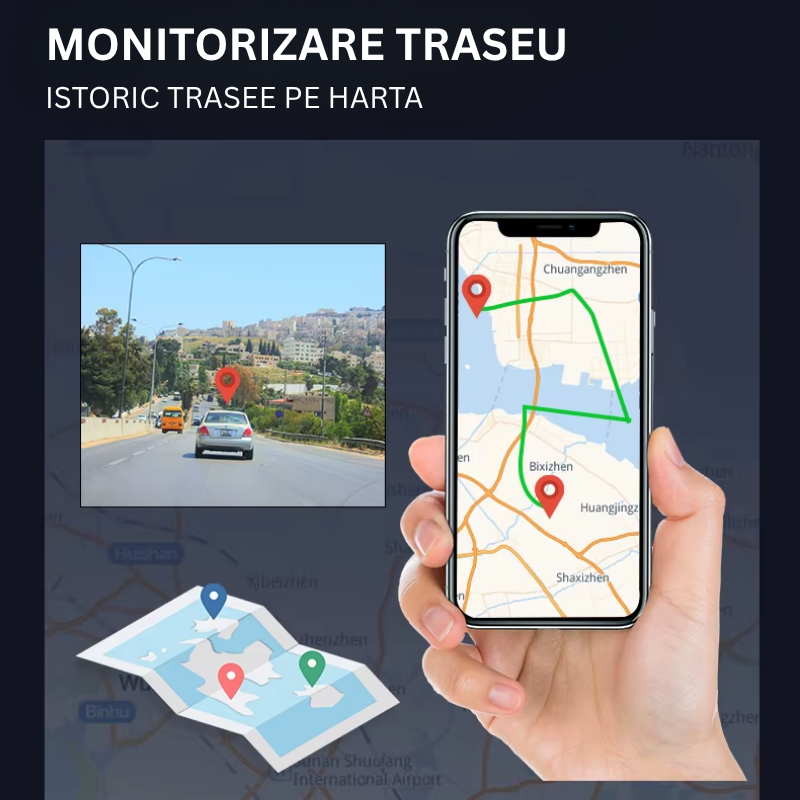 Camera Auto 2K, Conexiune 4G, Fata+Spate, DVR Auto,  Functie GPS, Monitorizare Traseu