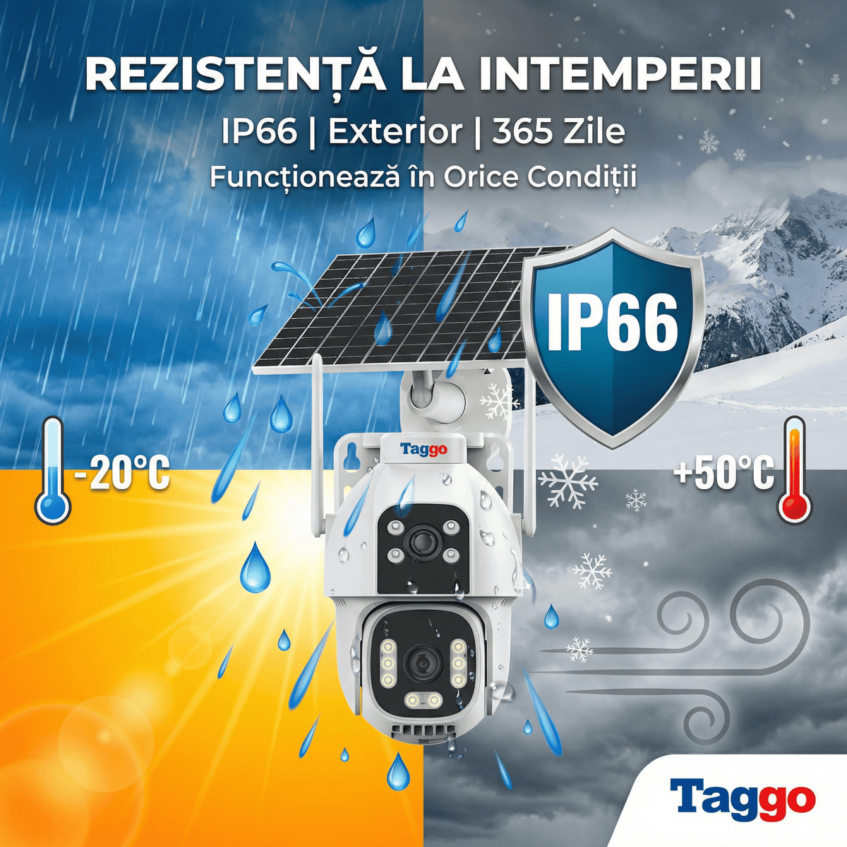 Camera Supraveghere cu Panou Solar, Conexiune 4G/eSIM , Rezolutie 8MP, AOV, Full Color Noaptea, 2 lentile