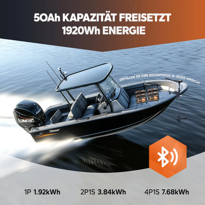 Baterie LiTime 36V 50Ah LiFePO4 cu Bluetooth – Deep Cycle, Group 31, pentru Trolling Motor 120lb si Marine