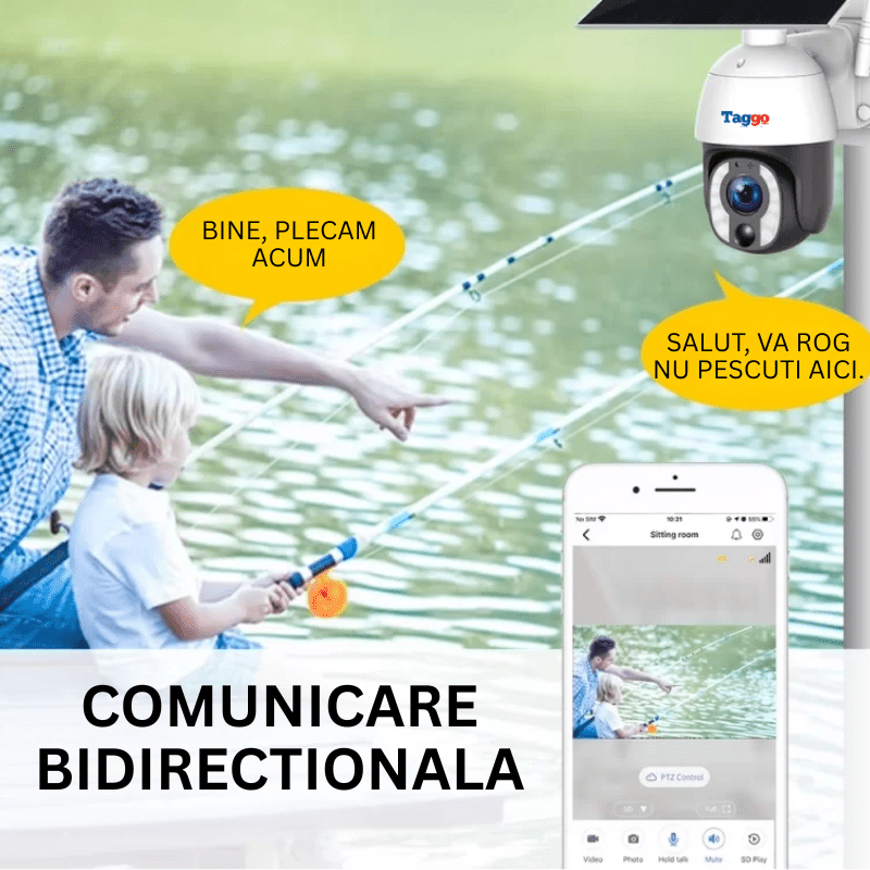 Camera Solara 4G 8MP cu Zoom Optic 20X, Panou 20W si Detectare PIR