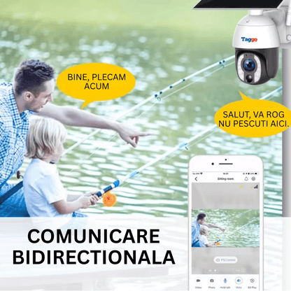 Camera Solara 4G 8MP cu Zoom Optic 20X, Panou 20W si Detectare PIR