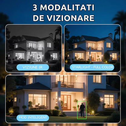 Camera supraveghere HiEasy 4K 4G cu eSIM, 20MP, 5 lentile, Zoom 18X, functie AOV, dublu panou solar, detectie umana AI, comunicare bidirectionala