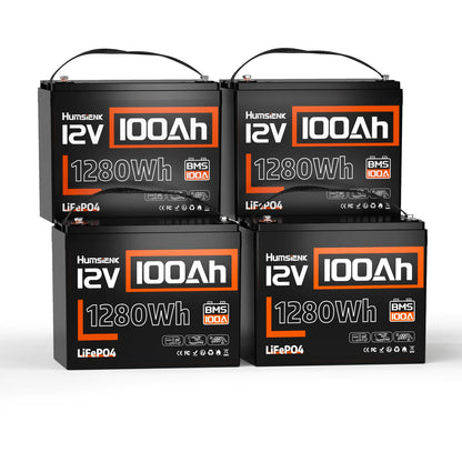 Acumulator LiFePO4 12V 100Ah cu BMS 100A – 1280Wh, IP67, 10.5 kg – Ideal pentru Camper, Barca, Sistem Fotovoltaic