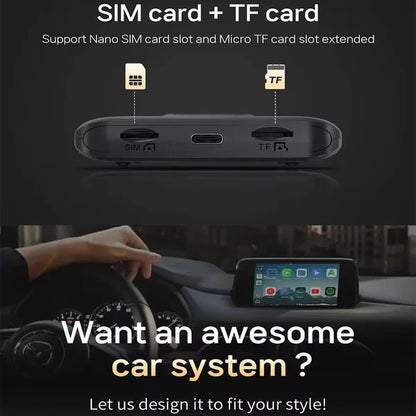 Android 12 Wireless CarPlay CA481 Aibox,  Youtube, Netflix, Spotify, 4G+64G - Taggo.ro