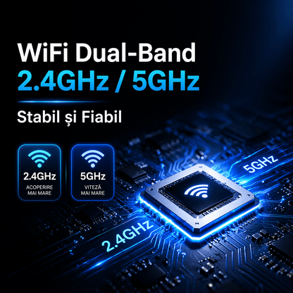 Camera supraveghere interior Taggo cu WiFi, rezoluție 4MP, detectare persoane și vedere nocturnă.
