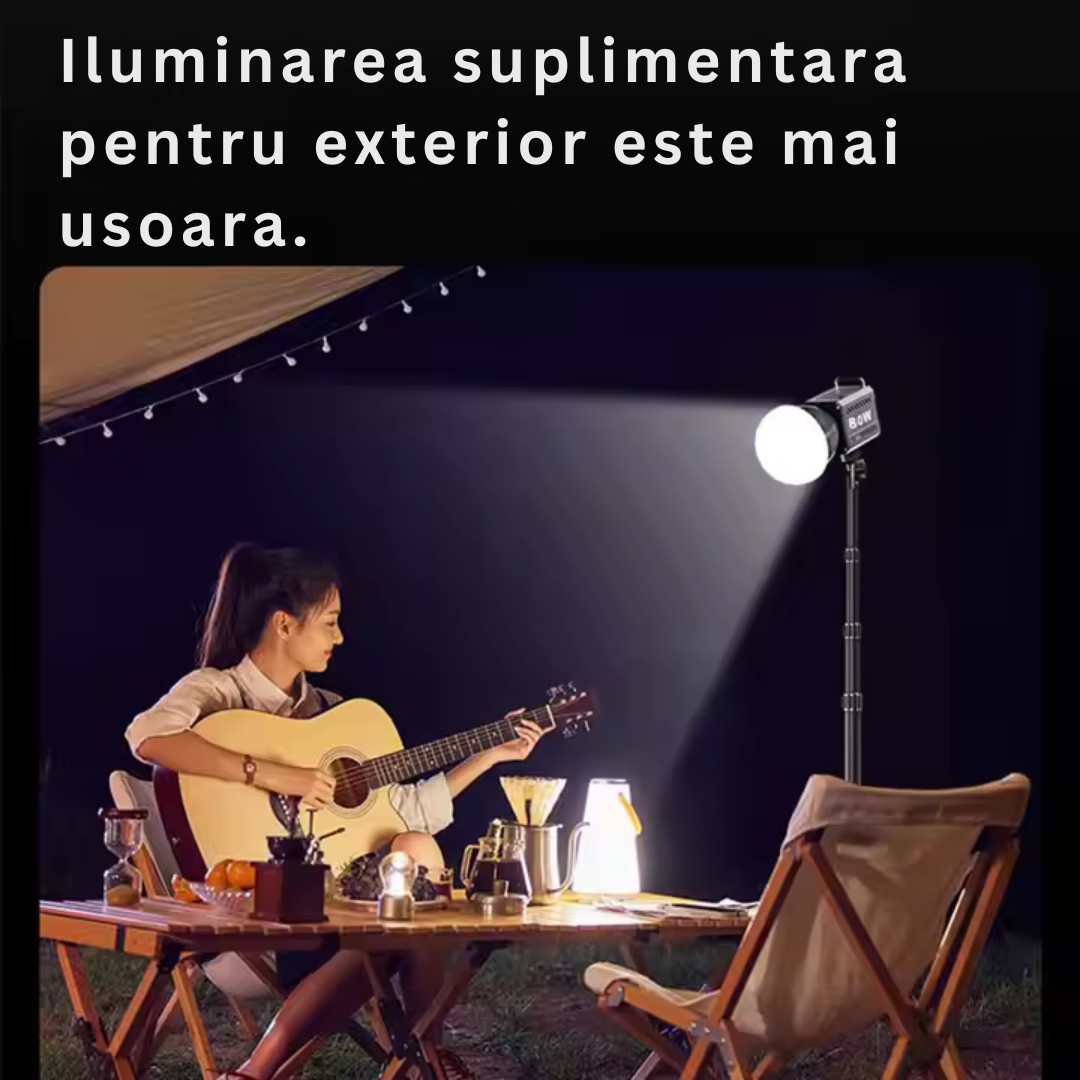 Lampa Foto Profesionala ZU80 80W – Lumina Puternica si Portabila pentru Filmari si Fotografii