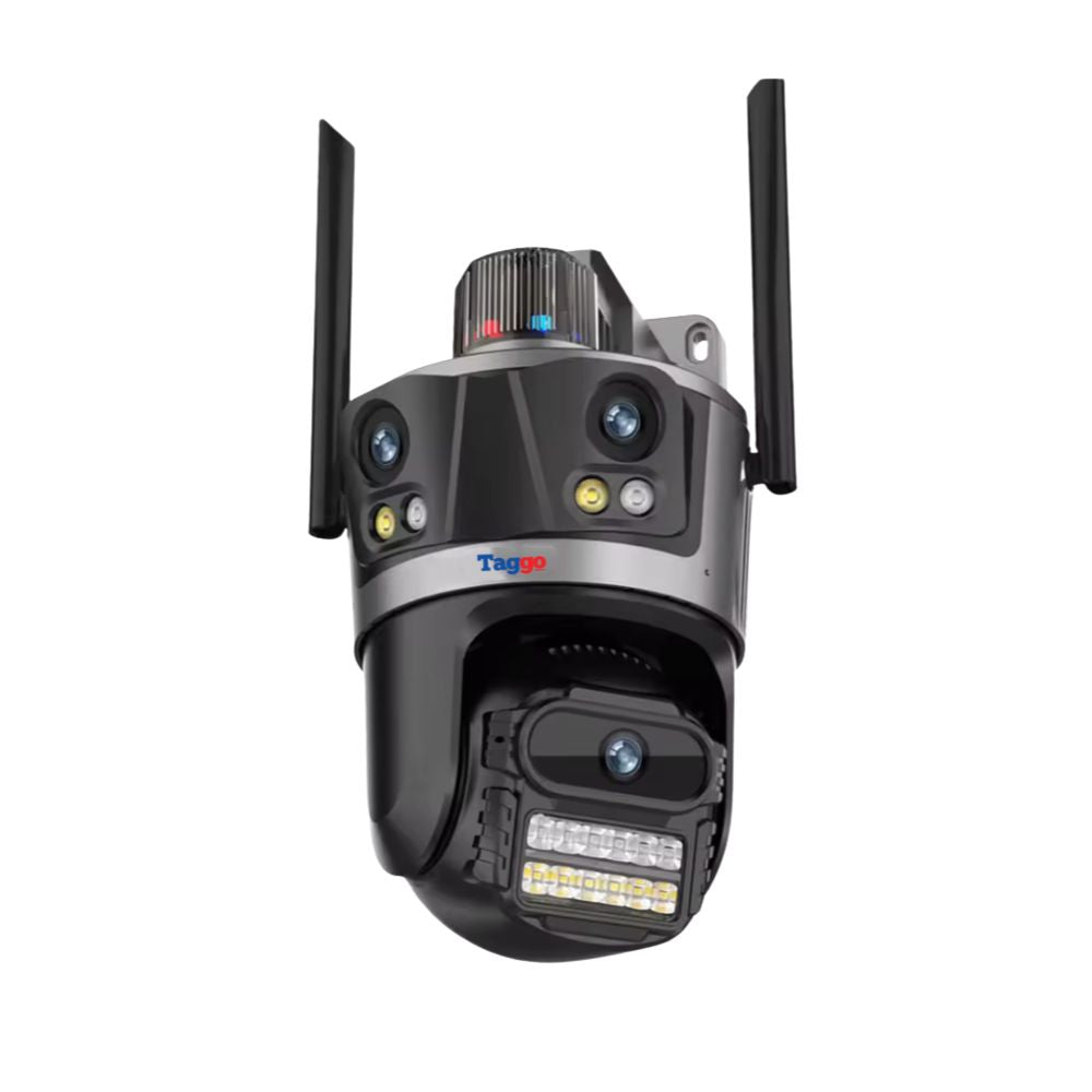 Camera de supraveghere WIFI 4K 8MP, 3 lentile, Control din aplicatie, Rezistenta la apa, Alarma