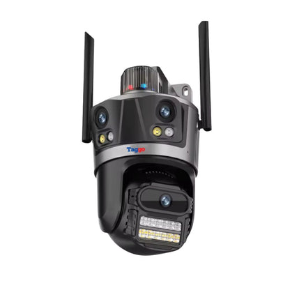 Camera de supraveghere WIFI 4K 8MP, 3 lentile, Control din aplicatie, Rezistenta la apa, Alarma