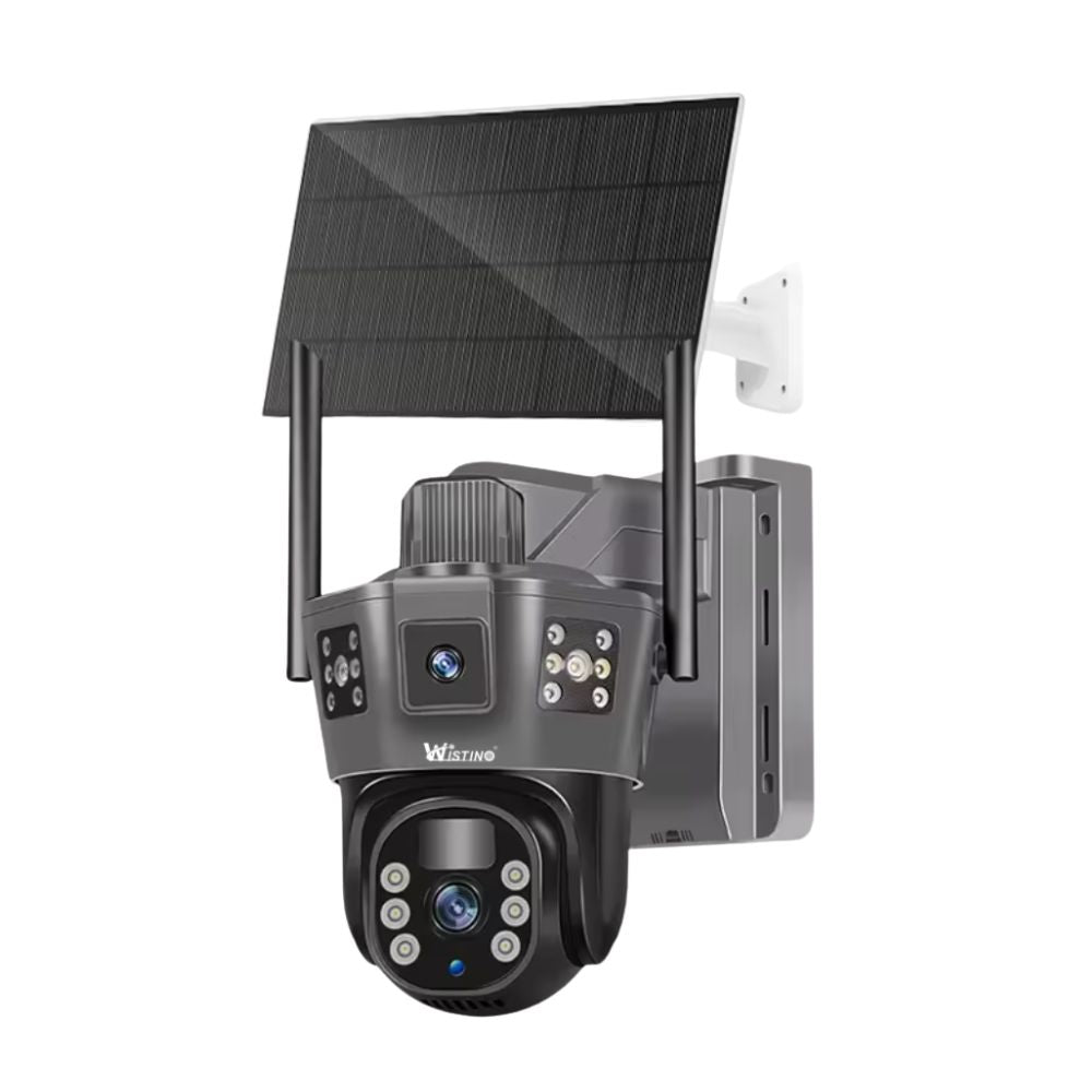 Camera Supraveghere WIFI 6K Ultra HD, Dual Camera 12MP, Incarcare Solara, Rotire Din Aplicatie, Rezistenta La Apa IP 66