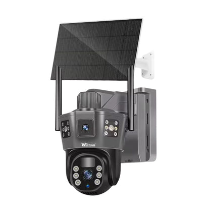Camera Supraveghere WIFI 6K Ultra HD, Dual Camera 12MP, Incarcare Solara, Rotire Din Aplicatie, Rezistenta La Apa IP 66