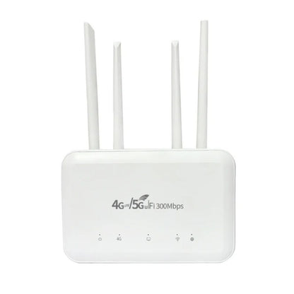 Router Wireless 300Mbps, Slot Cartela SIM 4G 5G, 4 antene externe, acumulator inclus 4000mAh