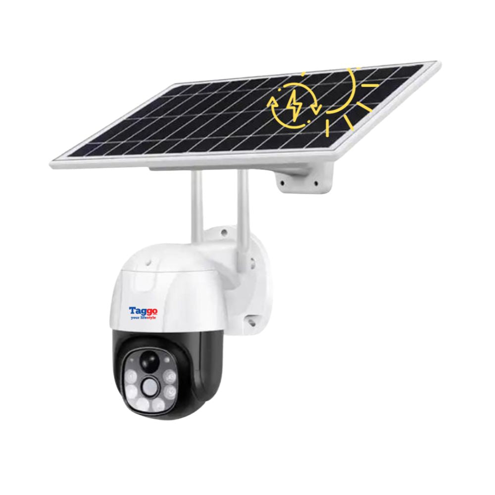 Camera Solara de Supraveghere 4G, 5MP, Zoom 10X, Full HD, Panou Solar 9W cu Acumulatori 12000mAh, IP66, Alba