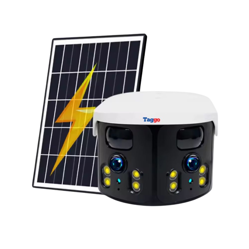 Camera Supraveghere 4G, Online 24h, 4K, 8MP, 2 Lentile, Incarcare solara, Vedere panoramica, Control din aplicatie, IP65