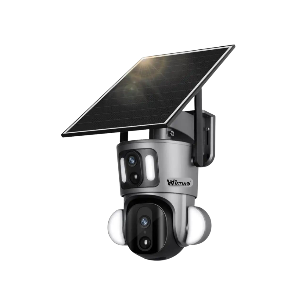 Camera Supraveghere Dual Camera 6MP, 4G 3K Ultra HD, Incarcare Solara, Rotire Din Aplicatie, Rezistenta La Apa IP 66