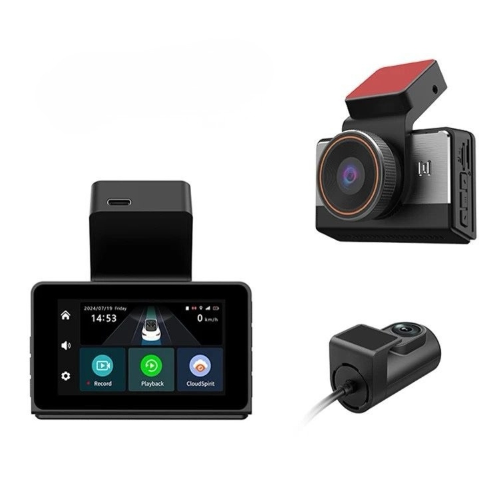 Camera auto 4G Cartela SIM P86 2K + camera spate 720P, 4G LTE, WiFi HotSpot, Monitorizare la distanta