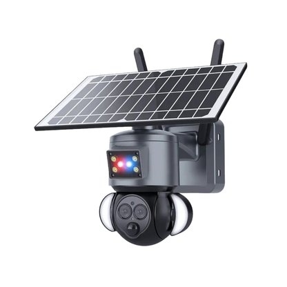 Camera Supraveghere 4G 4K HD, Dual Lens, 12X ZOOM, Incarcare Solara, Rotire Din Aplicatie, Rezistenta La Apa IP 66