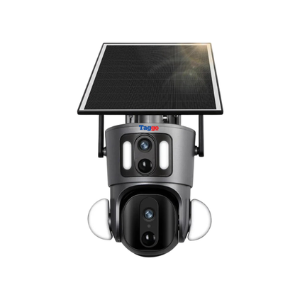 Camera Supraveghere WIFI 4K Ultra HD, Dual Camera 4MP+4MP, Incarcare Solara, Rotire Din Aplicatie, Rezistenta La Apa IP 66