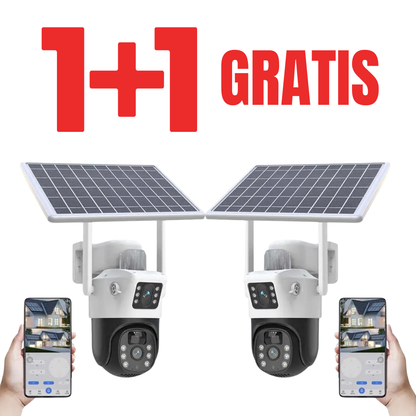 Camera Supraveghere 4G 4K Ultra HD, Dual Camera 8MP, Incarcare Solara, Rotire Din Aplicatie, Rezistenta La Apa IP 66