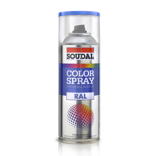 Spray Vopsea RAL9005 400ml Soudal – Negru Lucios pentru Metal & Plastic