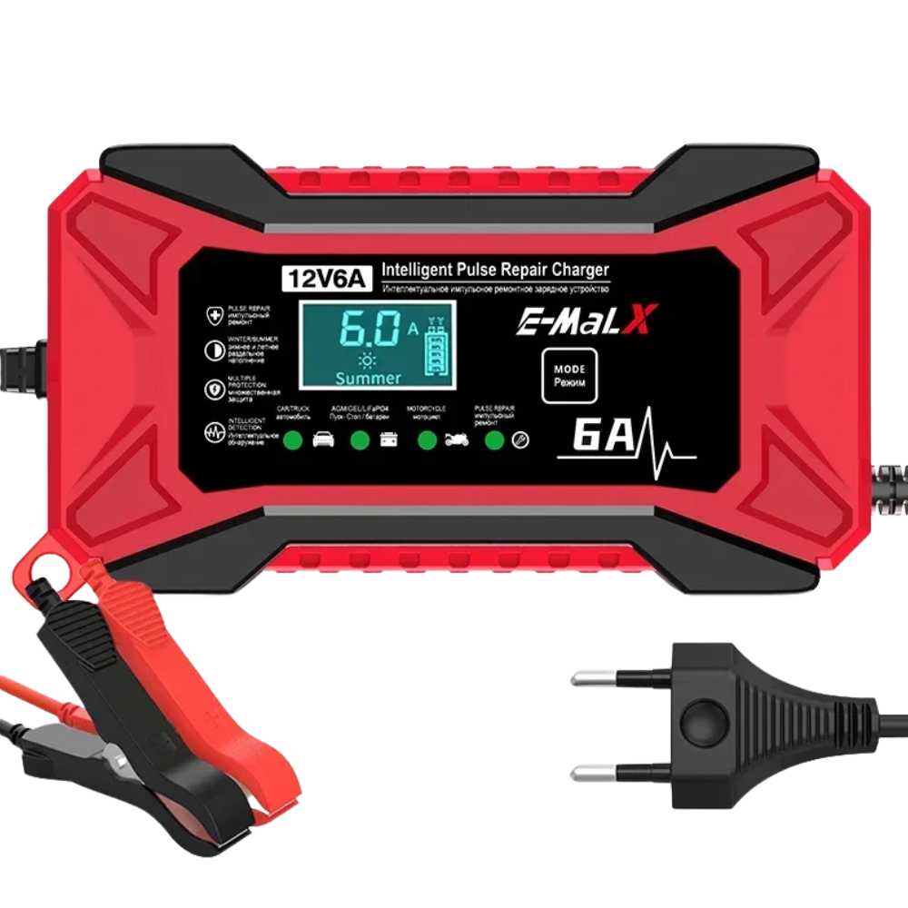 Redresor inteligent 12V 6A pentru baterii auto si moto - GEL, Plumb-Acid, LiFePO4 14.6V